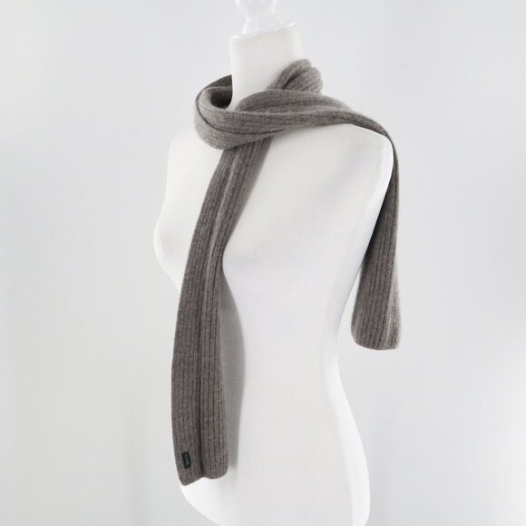 Coal Knit Scarf Unisex OS Gray Quiet Luxury Classic Academia Transitional Preppy - Picture 5 of 11